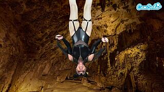 camsoda - hot amateur teen 18+ in bat costume masturbates upside down has epic orgasm