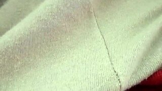 this milf is touching herself in pajamas in the bedroom