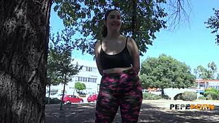 Busty Gigi Lust exercises before sex with her coach