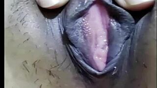 cute asian housewife feels romantic pleasure with husband in video call for happy new year 2025