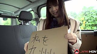 Mikoto Mochida Sucks Cock in Car Uncensored