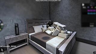 quietly fucking a fan on the bed in doggystyle and cowgirl?