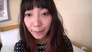 kanako miyata's due date is one week later, unbelievable creampie in this japanese big tits scene.