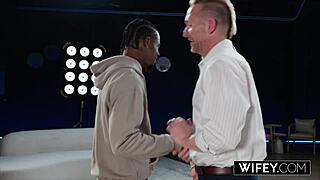 wifey cassie bender gets bbc creampie in front of hubby