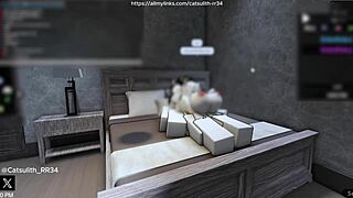 quietly fucking a fan on the bed in doggystyle and cowgirl?