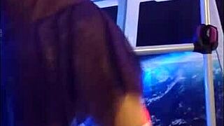 hotwife steffi in purple chemise does dirty pussy dance