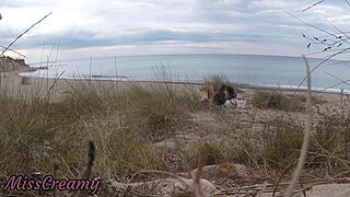 french teacher slut sucks stranger's cock on nude beach