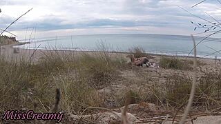 french teacher slut sucks stranger's cock on nude beach