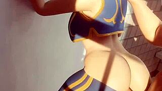 Bold Fortnite Chun Li Sneaky Bathroom Sex and Squirting