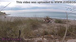 french teacher slut sucks stranger's cock on nude beach