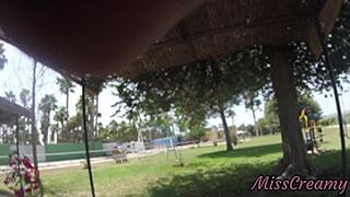 naked groping in public park