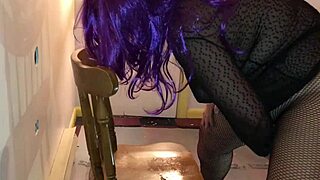 Fucking a big dildo and a dude at the same time 😈