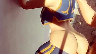 Bold Fortnite Chun Li Sneaky Bathroom Sex and Squirting