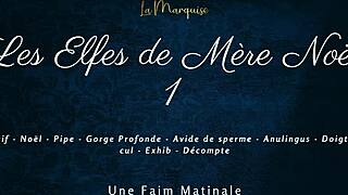 French elves engage in dirty talk and cum instructions outdoors.