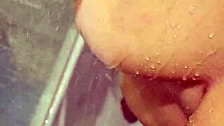 Hot Wife in Bath Gives Blowjob and Handjob