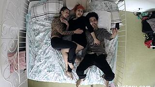 crazy homemade threesome with monster cocks