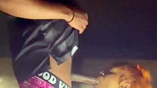 Beale street parking garage creampie with bent over sloppy wet ebony pornstar