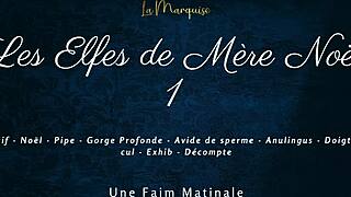 French elves engage in dirty talk and cum instructions outdoors.