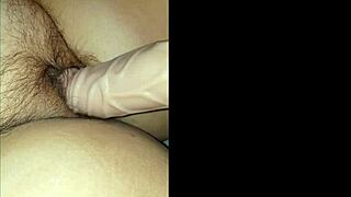 The dildo was too big for the bbw wife duca, screaming with huge tits and hairy pussy