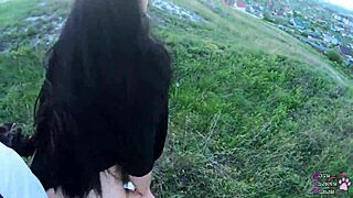 Pawg Goth Slut Teen Fucked Outdoors!