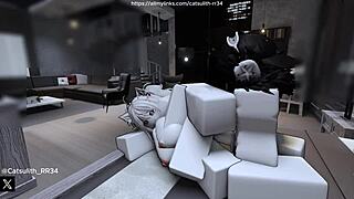 quietly fucking a fan on the bed in doggystyle and cowgirl?