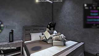 quietly fucking a fan on the bed in doggystyle and cowgirl?