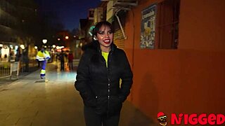 Daniela taking double black cocks roughly