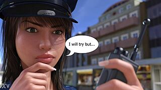 Emma dances as prostitute with monster cock in public game!