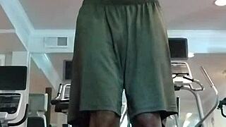 Roommate practices pole dance in the dorm gym