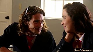 Slutty stepsister cockriding with passion in roleplay