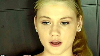 Barely legal blonde Hannah Hays sucks in POV!