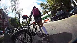 Mexican Ladyboy Intensely Gaped Anally In Miniskirt Upskirt City