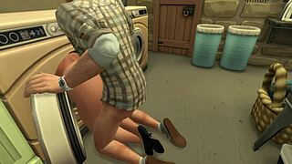 i watch the milf get fucked by her daughter's boyfriend in the washing machine