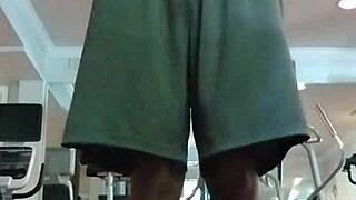 Roommate practices pole dance in the dorm gym