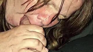 Wife spits on cock and keep going moans and deepthroats