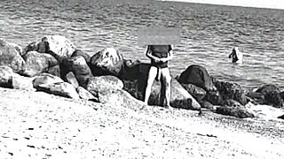 Huge Cock on Nude Beach, Voyeur Watches Monster Shaft Exposed.