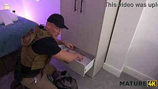 horny milf neighbor fucked the robber and sucked his cock