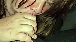 Wife spits on cock and keep going moans and deepthroats