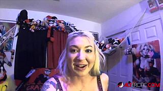 Tattooed Chick Leya Falcon Squirts During Solo Masturbation in Quarantine