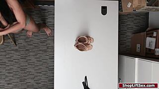 Asian shoplifter gets fucked by officer.