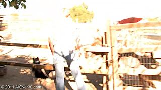 Redhead Babe with Huge Natural Tits Annabel Redd Gets Bus Banged Outdoors