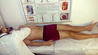 Hard erection hits in the infirmary.