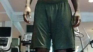 Roommate practices pole dance in the dorm gym