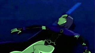 teen titans raven in action