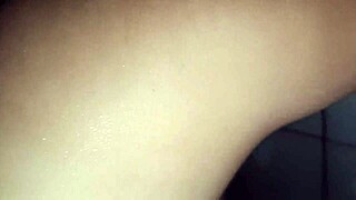 Cumming inside slut in bathroom monster cock pov