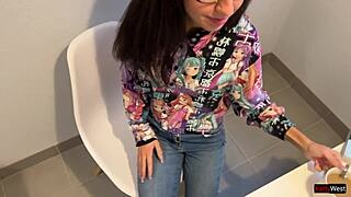 Library Girl Nymphomaniac Loves Sperm On Glasses