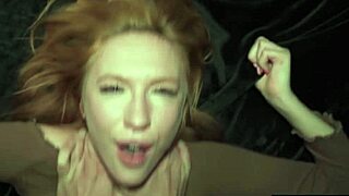 Submissive Redhead Rides Monster Cock Roughly