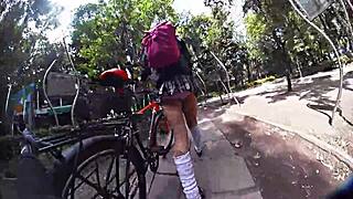 Mexican Ladyboy Intensely Gaped Anally In Miniskirt Upskirt City