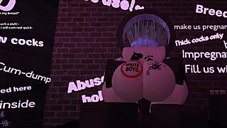 Blonde slut gets used by monster BBC at my place!