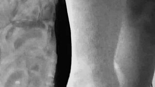 Gretala explores foot fetish with breasts and ass